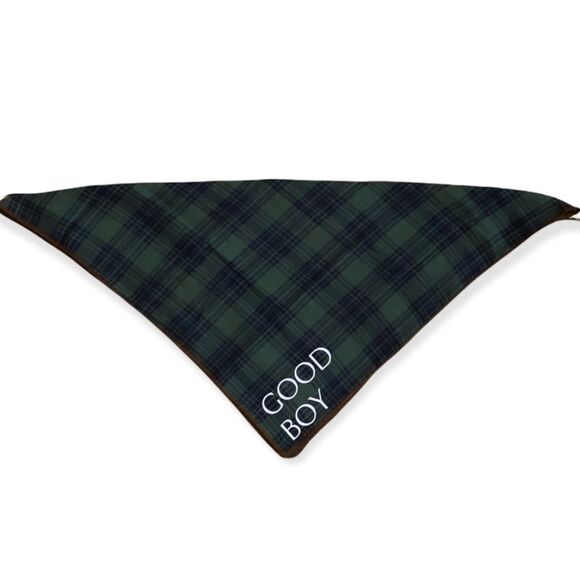 NWT Wool + Pepper Co. Good Boy Reversible Flannel Bandana - Picture 4 of 5